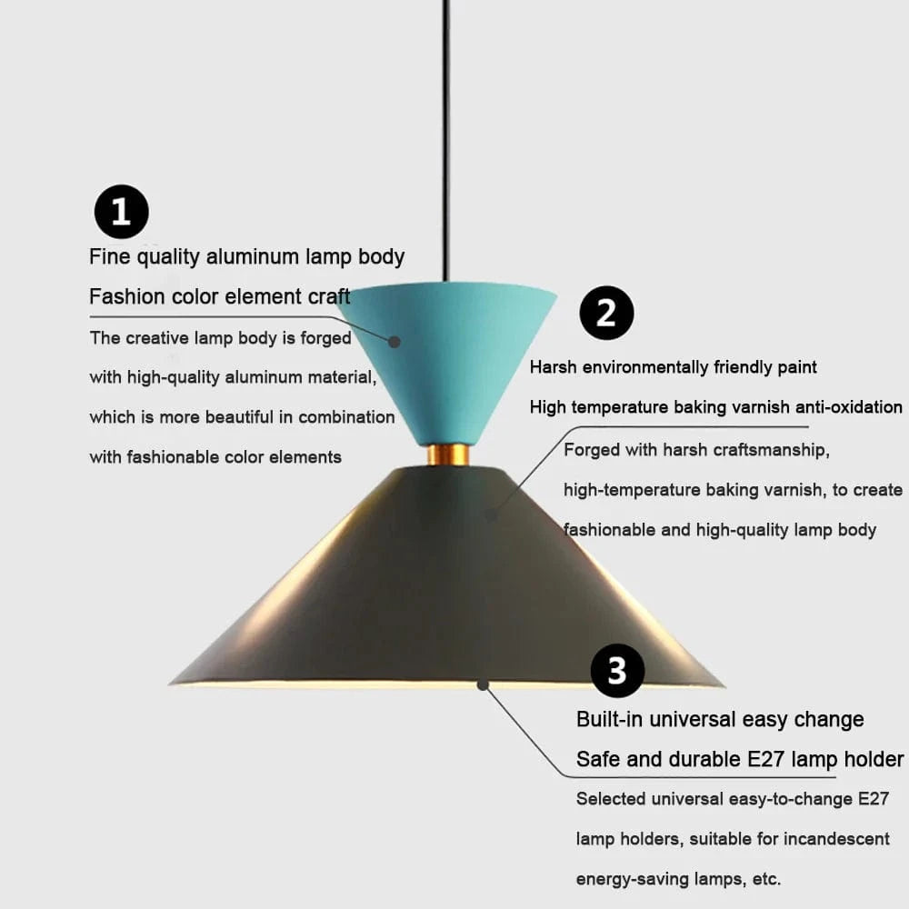 Lustres Luminaire Nordique Loft pour Chambre Café Salon Salle à Manger | Marco Lucetti