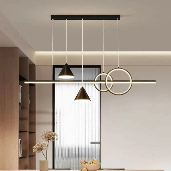  Lustres Luxe Moderne Longue Bande Led - Création Lumineuse pour Déco Salle à Manger et Salon | Marco Lucetti
