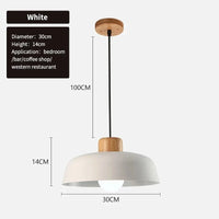 Lustres Macaron nordiques - Lampe de chevet en bois créative pour chambre étude café Bar Restaurant - Lampe suspendue de style moderne | Marco Lucetti Blanc