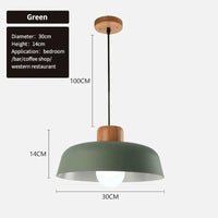Lustres Macaron nordiques - Lampe de chevet en bois créative pour chambre étude café Bar Restaurant - Lampe suspendue de style moderne | Marco Lucetti Vert