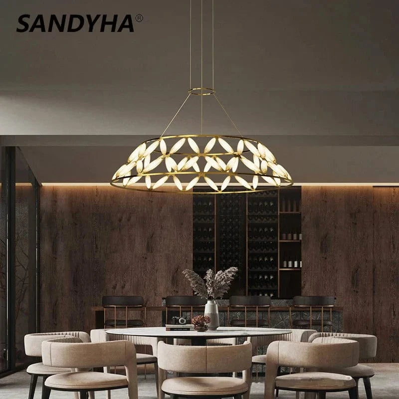Lustres minimalistes Moderns Sandyha: Suspension Design de Luxe Papillon Fleur | Marco Lucetti