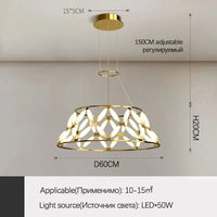 Lustres minimalistes Moderns Sandyha: Suspension Design de Luxe Papillon Fleur | Marco Lucetti Or D60CM / Lumière froide