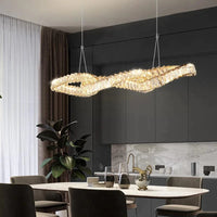 Lustres modernes en cristal de luxe LED Suspended Gold | Marco Lucetti