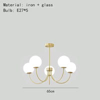 Lustres modernes en verre : luminaires suspendus avec livraison directe | Marco Lucetti 5 lumières-or / 4000K