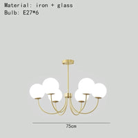 Lustres modernes en verre : luminaires suspendus avec livraison directe | Marco Lucetti 6 lumières-or / 4000K