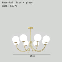 Lustres modernes en verre : luminaires suspendus avec livraison directe | Marco Lucetti 8 lumières-or / 3000K