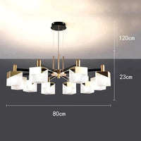 Lustres Modernes LED pour un Éclairage Chic du Salon | Marco Lucetti 10 têtes / Blanc froid