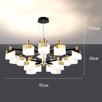 Lustres Modernes LED pour un Éclairage Chic du Salon | Marco Lucetti 18 têtes / Blanc froid