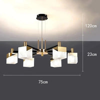 Lustres Modernes LED pour un Éclairage Chic du Salon | Marco Lucetti 6 têtes / Blanc froid