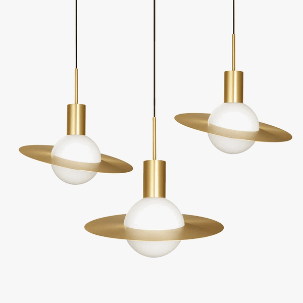 Lustres modernes Nordique  LED en or pour chambre cuisine salon loft et étude | Marco Lucetti