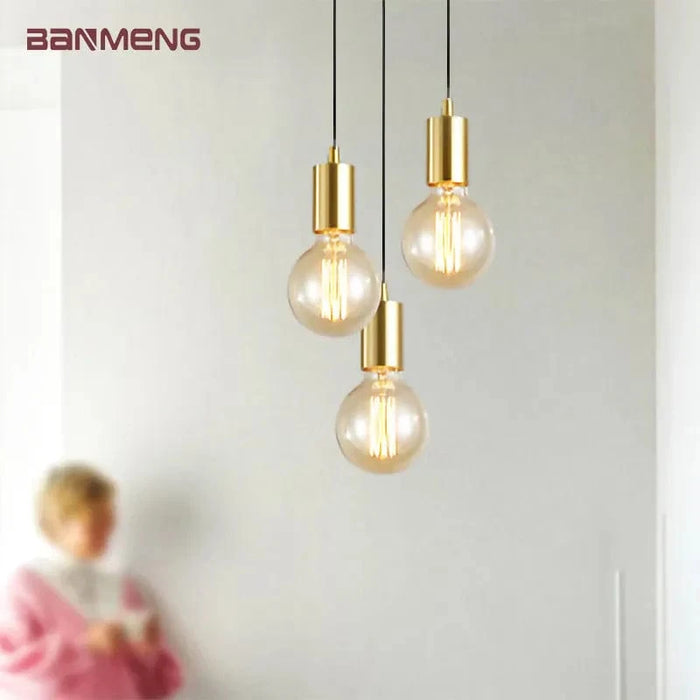 Lustres modernes Nordique  LED en or pour chambre cuisine salon loft et étude | Marco Lucetti