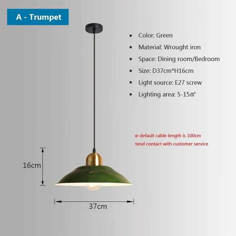 Lustres Nordiques Industriels pour Salon ou Salle à Manger - Suspension en Fer, Style Rétro Loft | Marco Lucetti B37CM