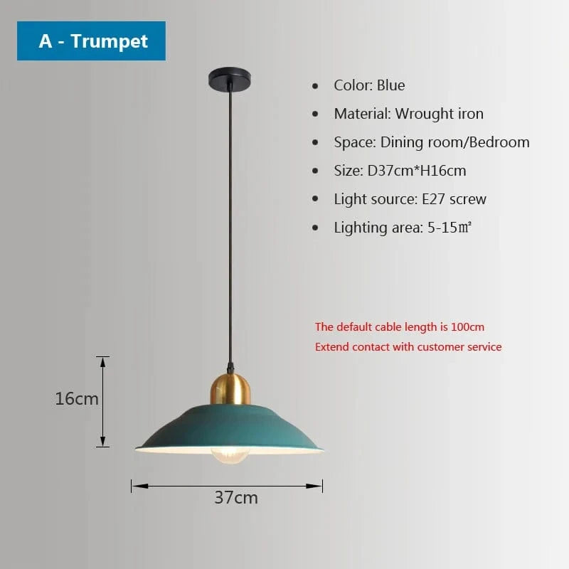 Lustres Nordiques Industriels pour Salon ou Salle à Manger - Suspension en Fer, Style Rétro Loft | Marco Lucetti G37CM
