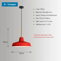Lustres Nordiques Industriels pour Salon ou Salle à Manger - Suspension en Fer, Style Rétro Loft | Marco Lucetti L35CM