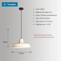 Lustres Nordiques Industriels pour Salon ou Salle à Manger - Suspension en Fer, Style Rétro Loft | Marco Lucetti N35CM
