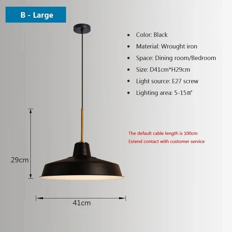 Lustres Nordiques Industriels pour Salon ou Salle à Manger - Suspension en Fer, Style Rétro Loft | Marco Lucetti S41CM