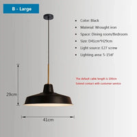 Lustres Nordiques Industriels pour Salon ou Salle à Manger - Suspension en Fer, Style Rétro Loft | Marco Lucetti S41CM