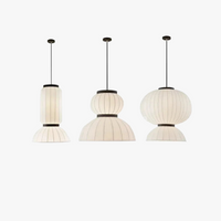 Suspension LED en soie minimaliste pour le restaurant-bar Wabi Sabi de la chambre à la salle à manger