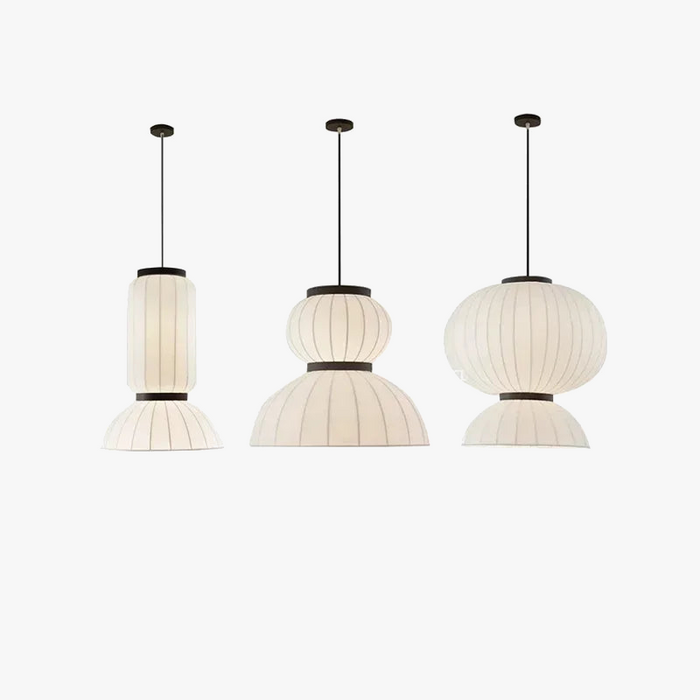 Suspension LED en soie minimaliste pour le restaurant-bar Wabi Sabi de la chambre à la salle à manger