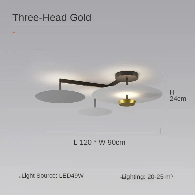 Lustres Suspendus Postmodern Creative Personnalité Noir et Or | Marco Lucetti Doré L120cm / Lumière neutre