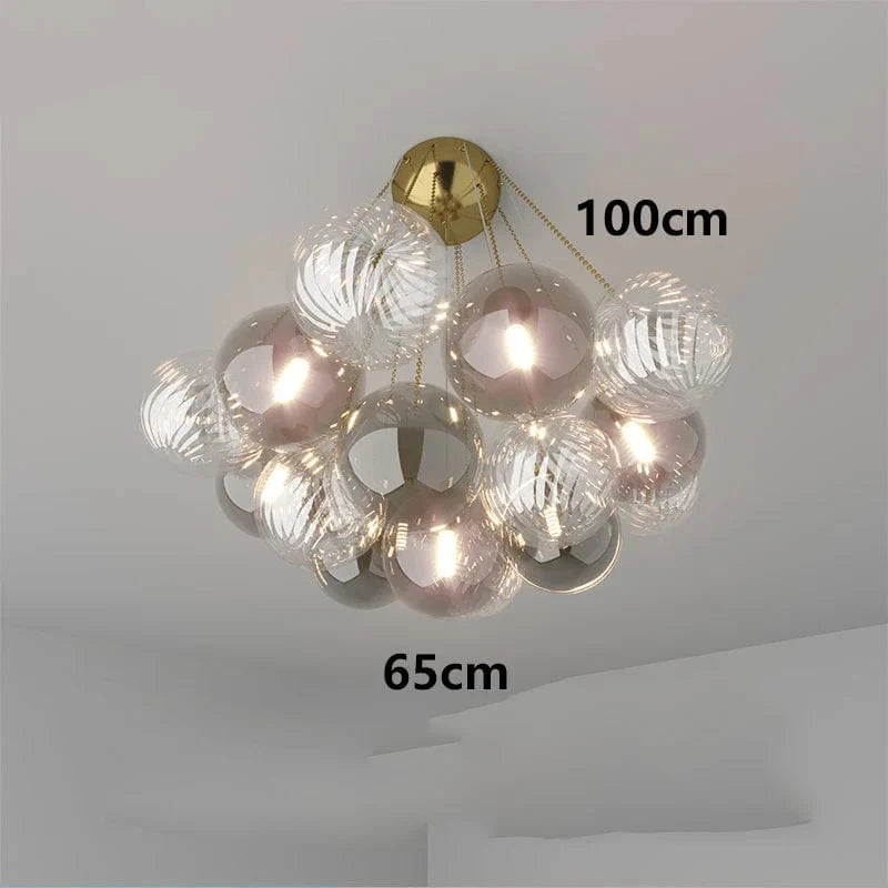 Lustres suspendus : Suspension moderne pour un éclairage intérieur contemporain | Marco Lucetti Gris 10 tête / Blanc chaud