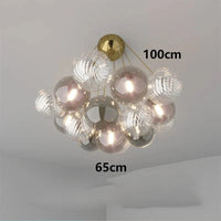 Lustres suspendus : Suspension moderne pour un éclairage intérieur contemporain | Marco Lucetti Gris 10 tête / Blanc chaud