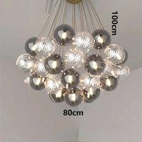 Lustres suspendus : Suspension moderne pour un éclairage intérieur contemporain | Marco Lucetti Gris 19 tête / Blanc chaud