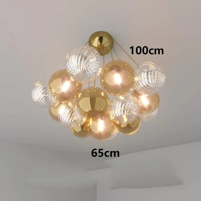 Lustres suspendus : Suspension moderne pour un éclairage intérieur contemporain | Marco Lucetti Or 10 tête / Blanc chaud