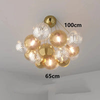 Lustres suspendus : Suspension moderne pour un éclairage intérieur contemporain | Marco Lucetti Or 10 tête / Blanc chaud