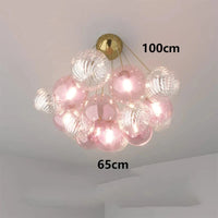 Lustres suspendus : Suspension moderne pour un éclairage intérieur contemporain | Marco Lucetti Rose 10 tête / Blanc chaud