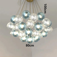 Lustres suspendus : Suspension moderne pour un éclairage intérieur contemporain | Marco Lucetti Tête bleue 19 / Blanc chaud