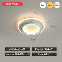 Luxaria - Plafonnier LED Moderne pour Allée, Vestiaire, Couloir, Balcon et Foyer | Marco Lucetti Blanc G / Blanc froid