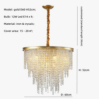 Lustre en cristal LED Chic Glamour