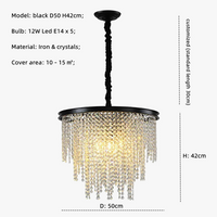 Lustre en cristal LED Chic Glamour