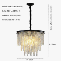 Lustre en cristal LED Chic Glamour