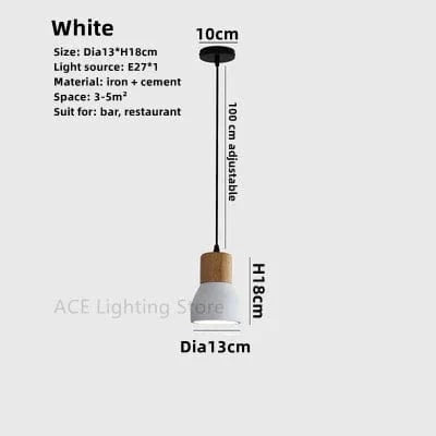 Macaron Cement - Suspension Lumières Vintage pour Restaurant | Marco Lucetti Blanc / Sans ampoule