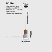 Macaron Cement - Suspension Lumières Vintage pour Restaurant | Marco Lucetti Blanc / Sans ampoule