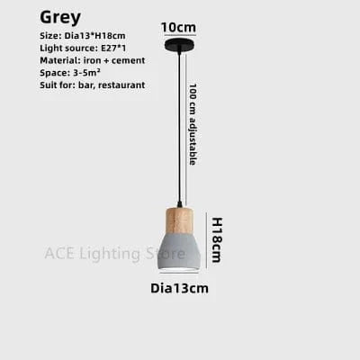 Macaron Cement - Suspension Lumières Vintage pour Restaurant | Marco Lucetti Gris / Sans ampoule