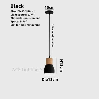 Macaron Cement - Suspension Lumières Vintage pour Restaurant | Marco Lucetti Noir / Sans ampoule