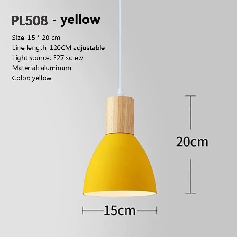 Macaron Light - Suspension LED nordique en aluminium | Marco Lucetti PL508 Jaune / Blanc froid