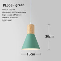 Macaron Light - Suspension LED nordique en aluminium | Marco Lucetti PL508 Vert / Blanc froid