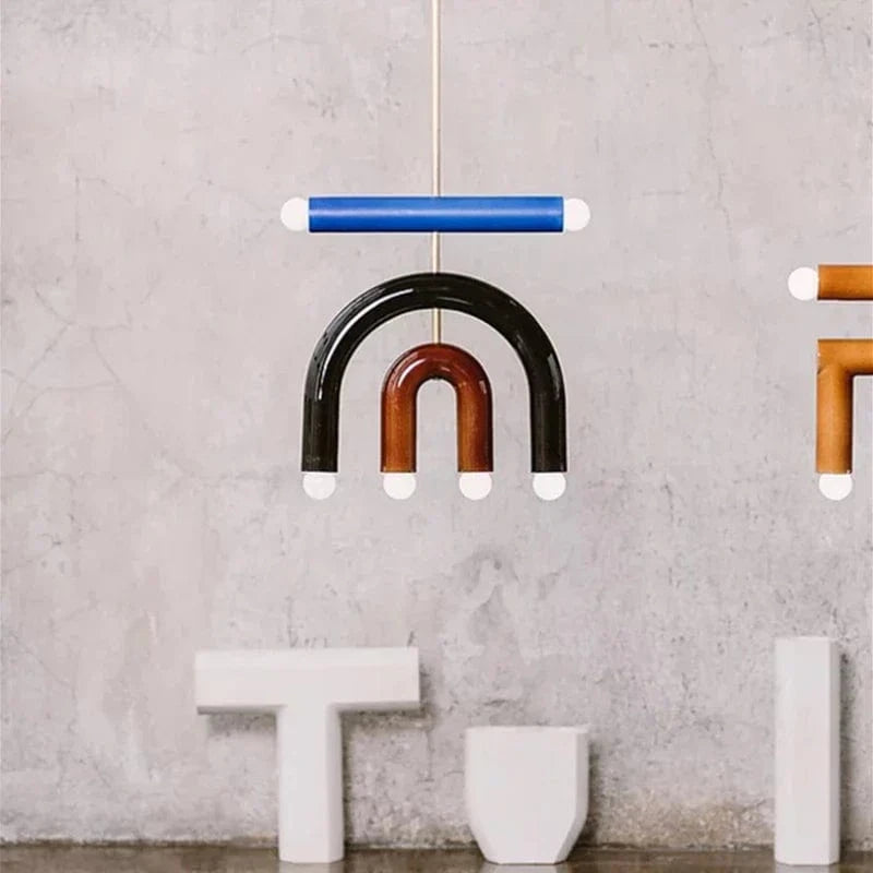 Magnifique lampe suspendue arc-en-ciel E14 - Collection Rainbow Glow | Marco Lucetti
