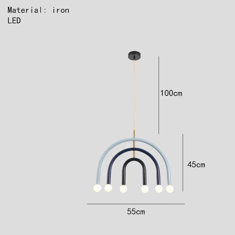Magnifique lampe suspendue arc-en-ciel E14 - Collection Rainbow Glow | Marco Lucetti A-1 / 5000K