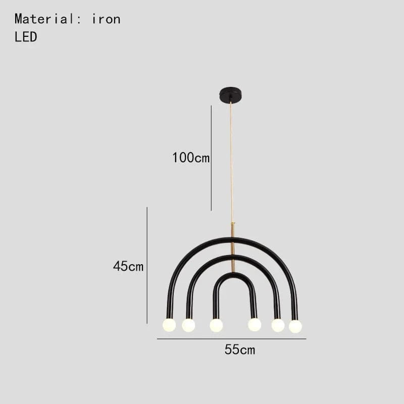 Magnifique lampe suspendue arc-en-ciel E14 - Collection Rainbow Glow | Marco Lucetti A-2 / 5000K