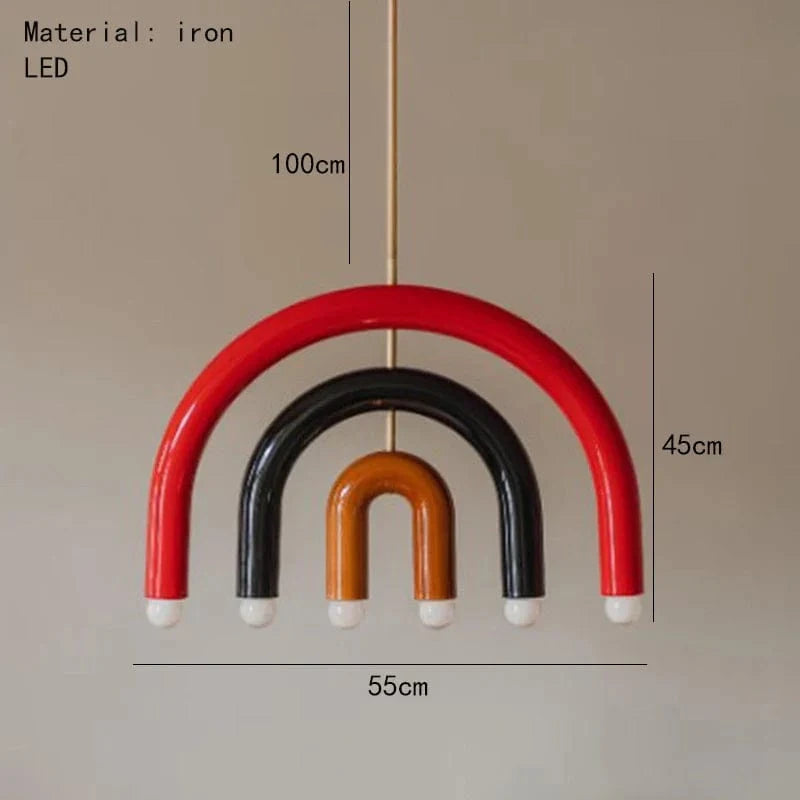 Magnifique lampe suspendue arc-en-ciel E14 - Collection Rainbow Glow | Marco Lucetti A-4 / 5000K