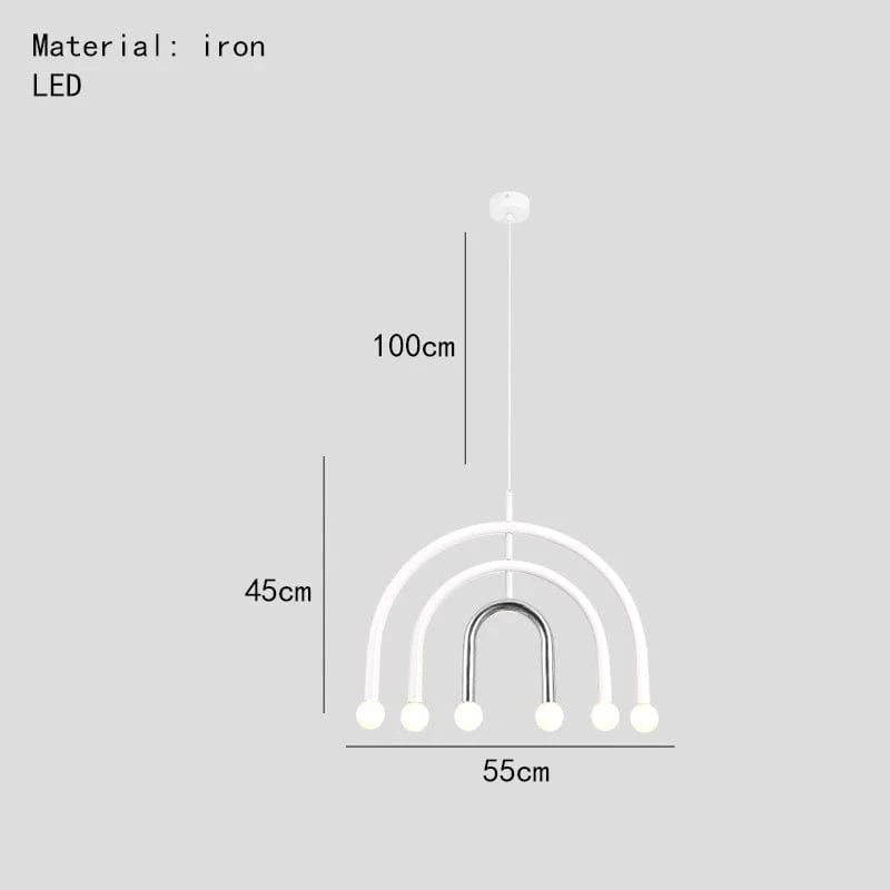 Magnifique lampe suspendue arc-en-ciel E14 - Collection Rainbow Glow | Marco Lucetti A-7 / 5000K
