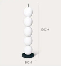 Mainkai Nordic Gourde String Lampadaire Design - Abat-Jour en Verre Blanc | Marco Lucetti