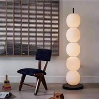 Mainkai Nordic Gourde String Lampadaire Design - Abat-Jour en Verre Blanc | Marco Lucetti