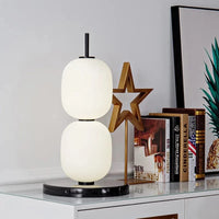 Mainkai Nordic Gourde String Lampadaire Design - Abat-Jour en Verre Blanc | Marco Lucetti