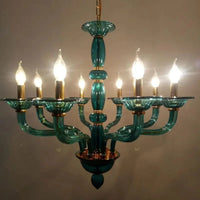 Maison salon moderne et créatif avec salle à manger lampe nordique pour une ambiance Internet Bar. | Marco Lucetti Vert / 8 têtes de diamètre 80 cm